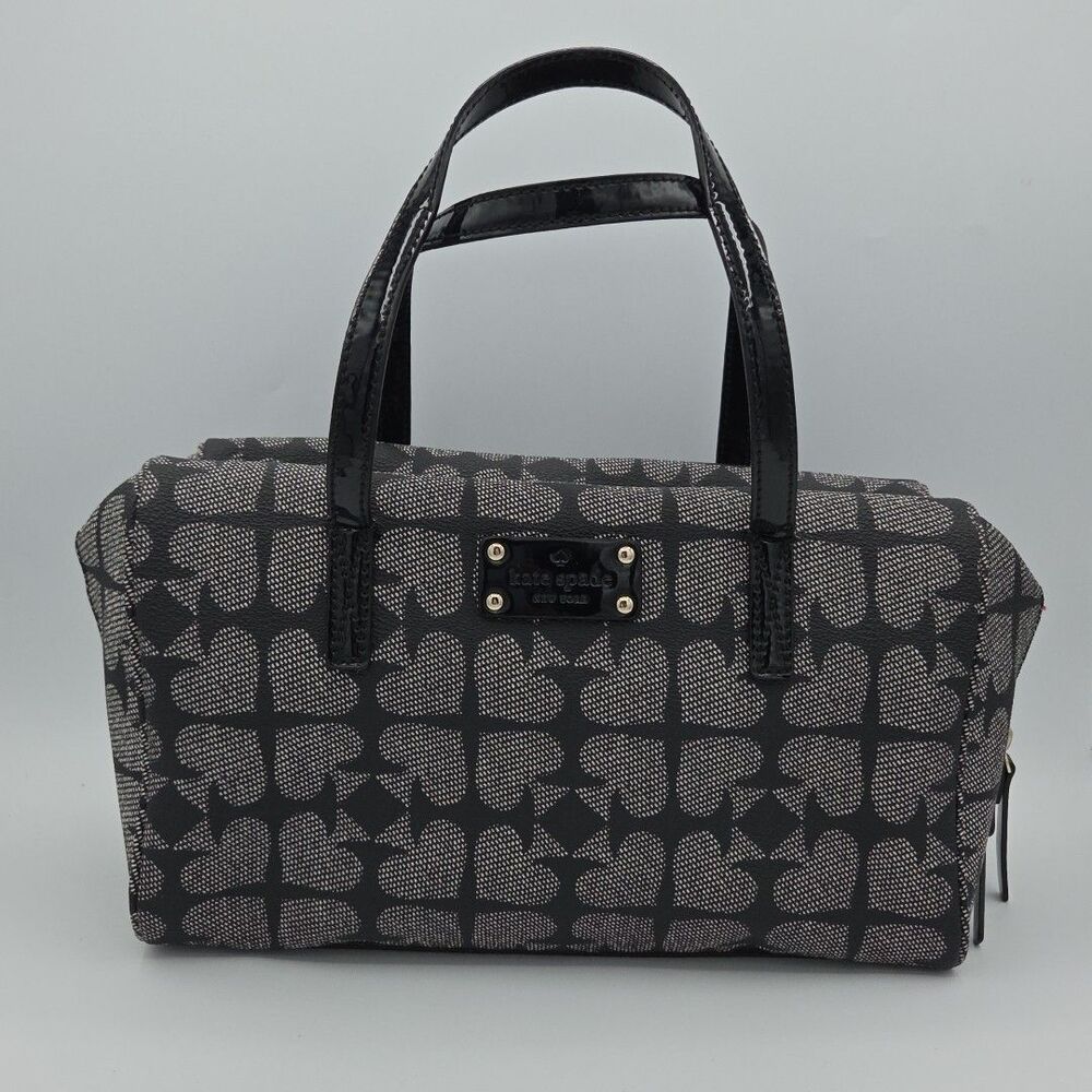 Kate Spade Kaleigh Ace of Spades Canvas Satchel Bag with Dust Bag